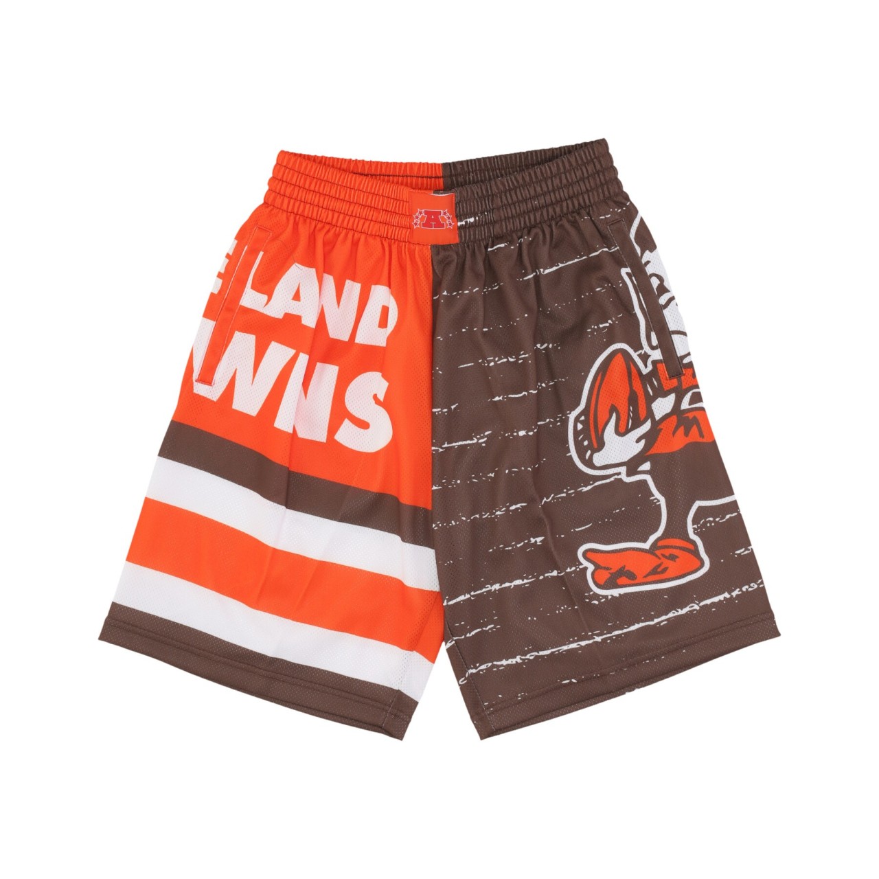 MITCHELL & NESS NFL JUMBOTRON 3.0 SHORTS CLEBRO PSHR4984-CBRYYPPPMTWH