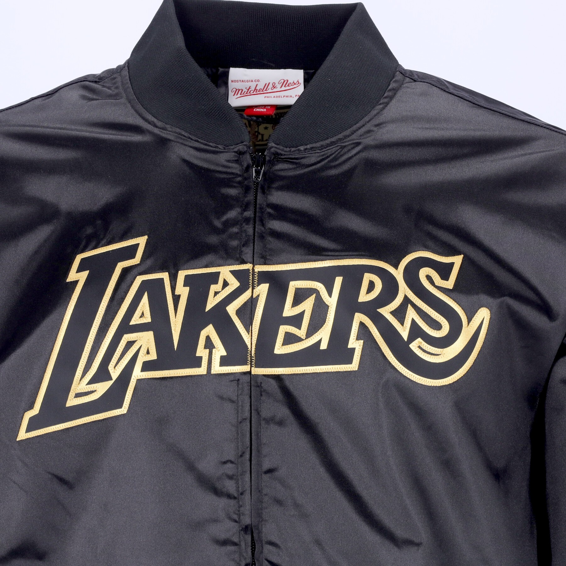 Mitchell & Ness Los Angeles Lakers Big Face 4.0 Satin Jacket black