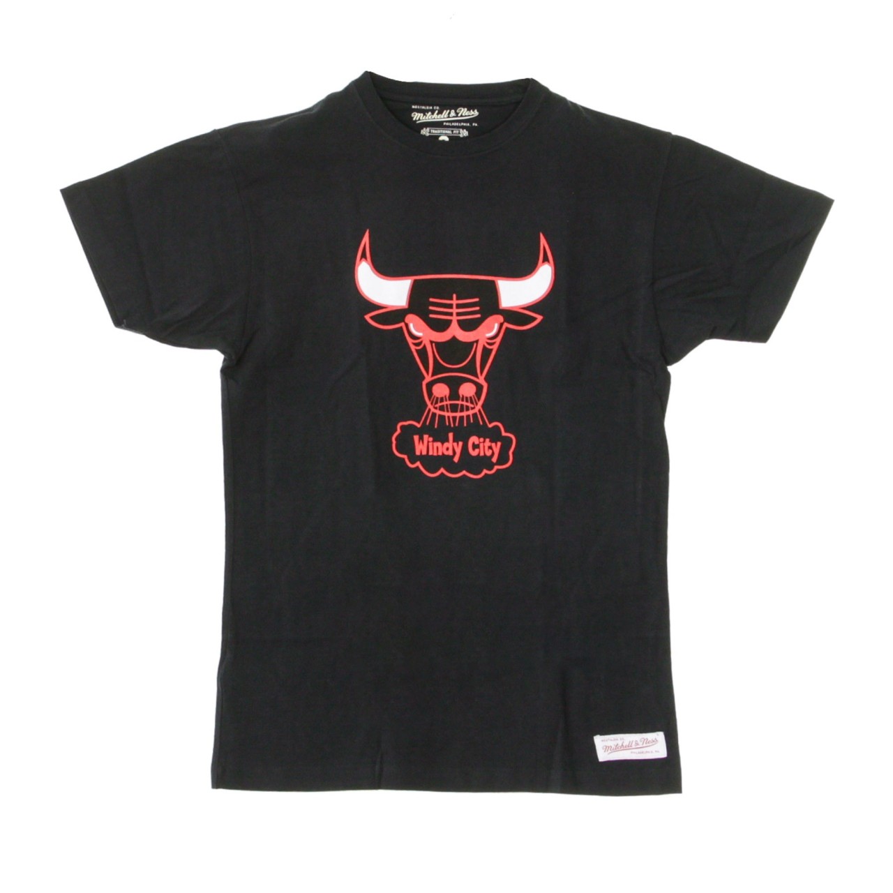 MITCHELL & NESS NBA TEAM LOGO TRADITIONAL TEE CHIBUL MN-HWC-TEAMLOGOTRAD-CHIBUL-BLK